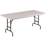 Mesa de Trabajo Antifatiga Correll, Inc®, Altura Ajustable, 30 x 72 x 22-32 Alt., Plástico Soplado en Granito Gris